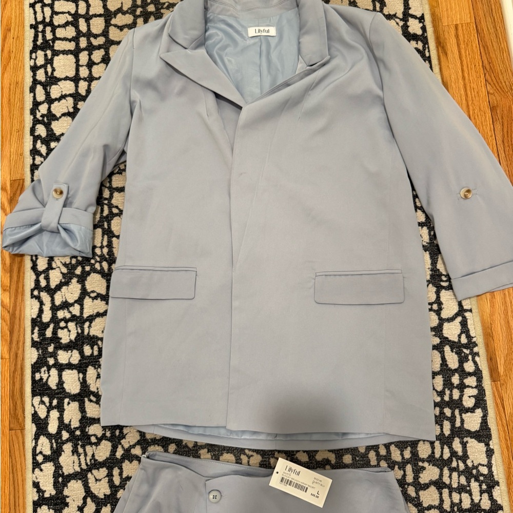 Blue Two-Piece Set with Blazer and Skort NWT - Picture 4 of 8